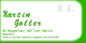 martin goller business card